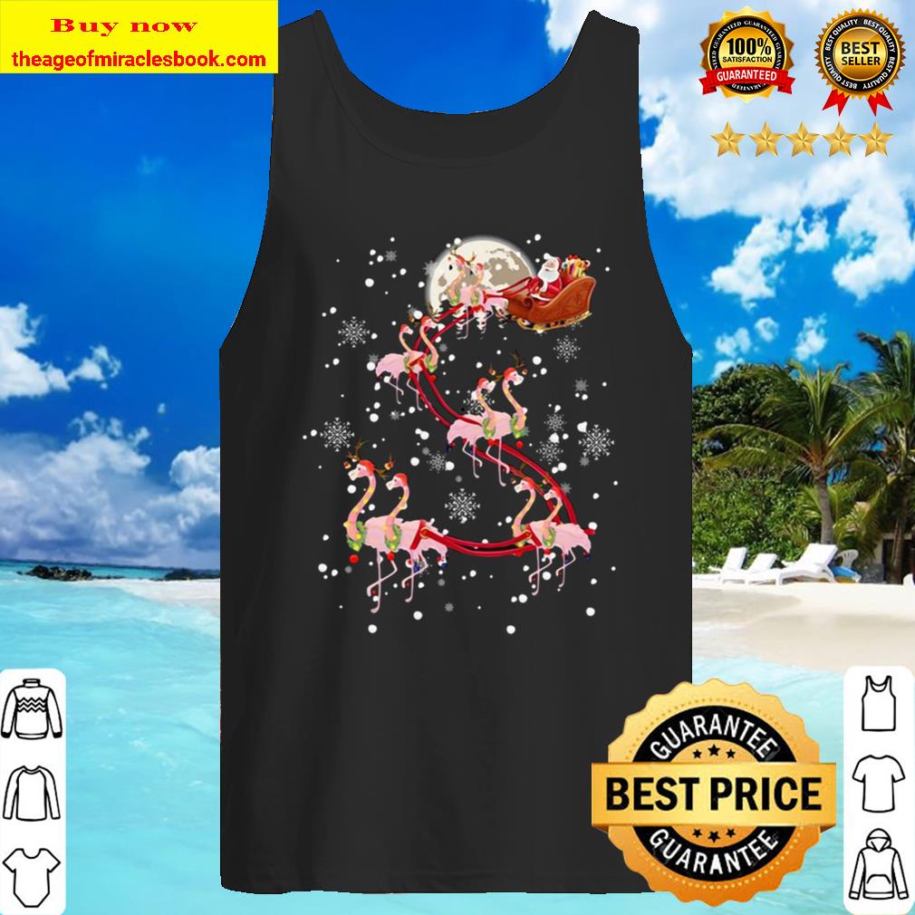 Flamingo Santa Christmas Tank Top