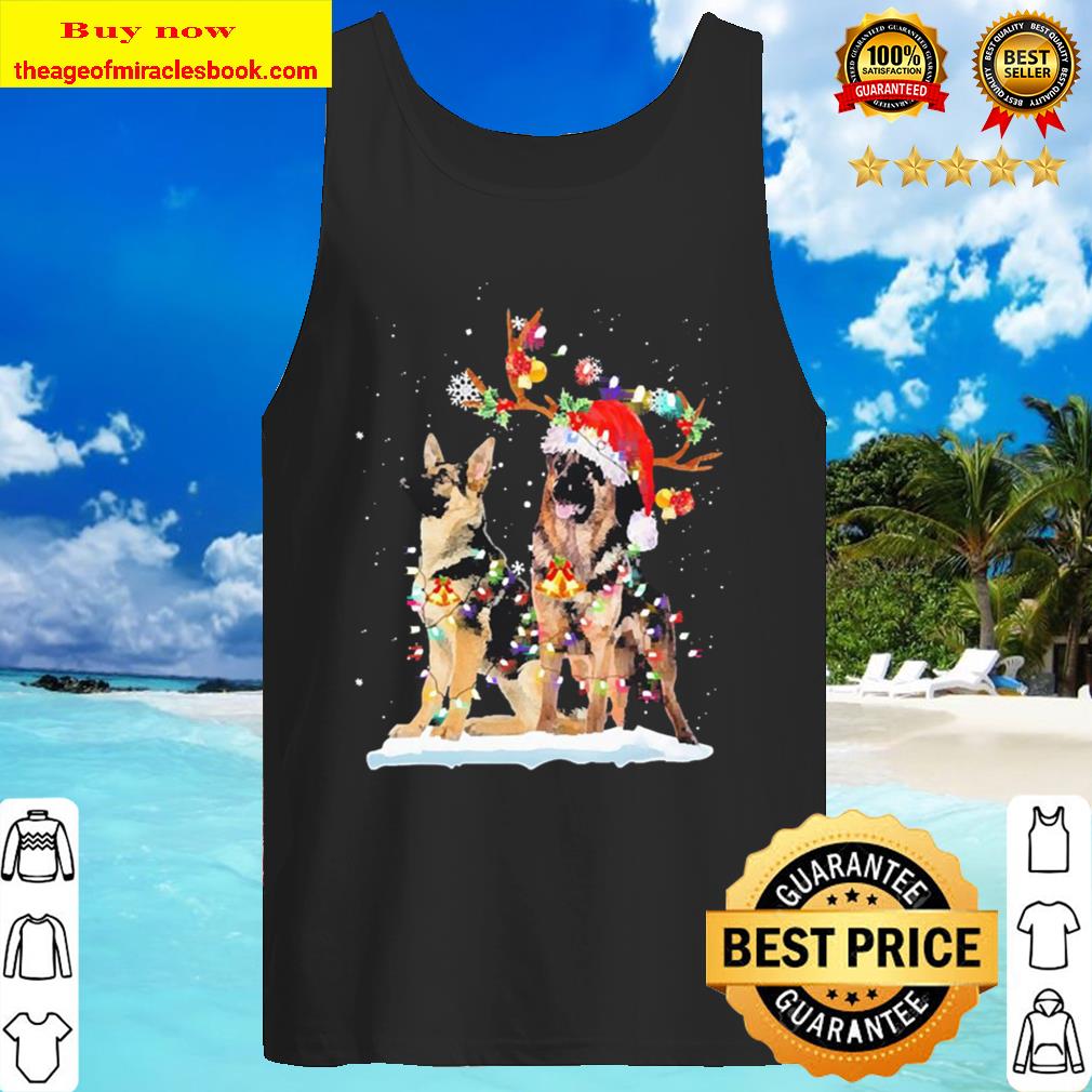 German Shepherds Reindeer Christmas Tank Top