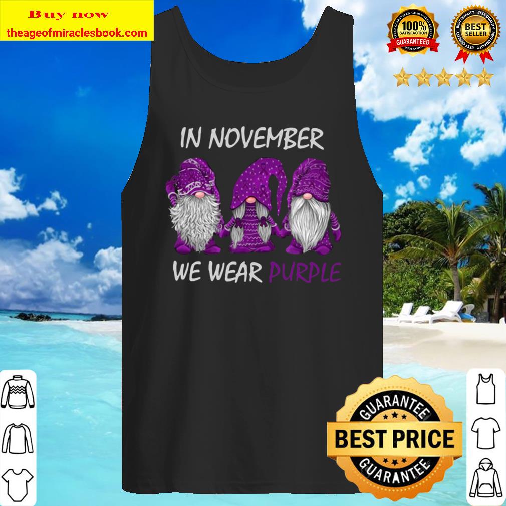 Gnomes In November We Wear Purple Tank Top