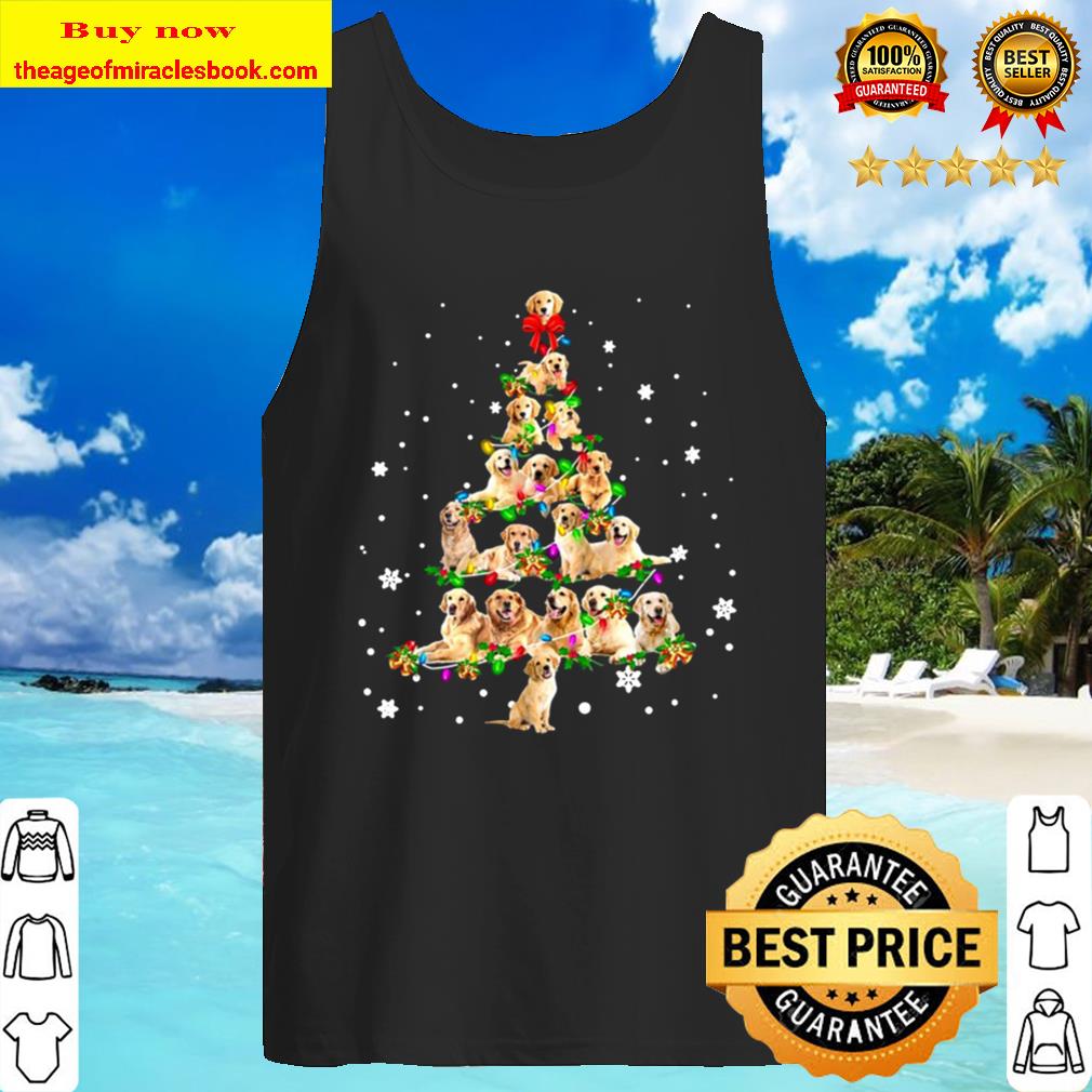 Golden Retriever Christmas Tree Tank Top