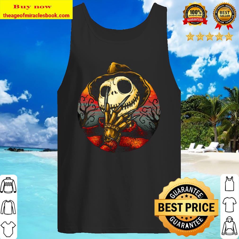 Jack Skellington Freddy Nightmare Halloween Tank Top