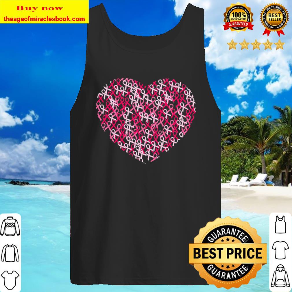 Kropsis Pink Heart Breast Cancer Awareness Tank Top