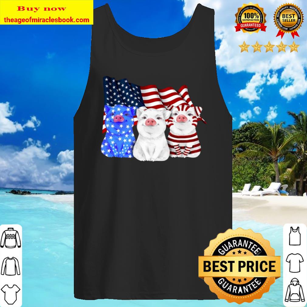 Pigs American Flag Tank Top