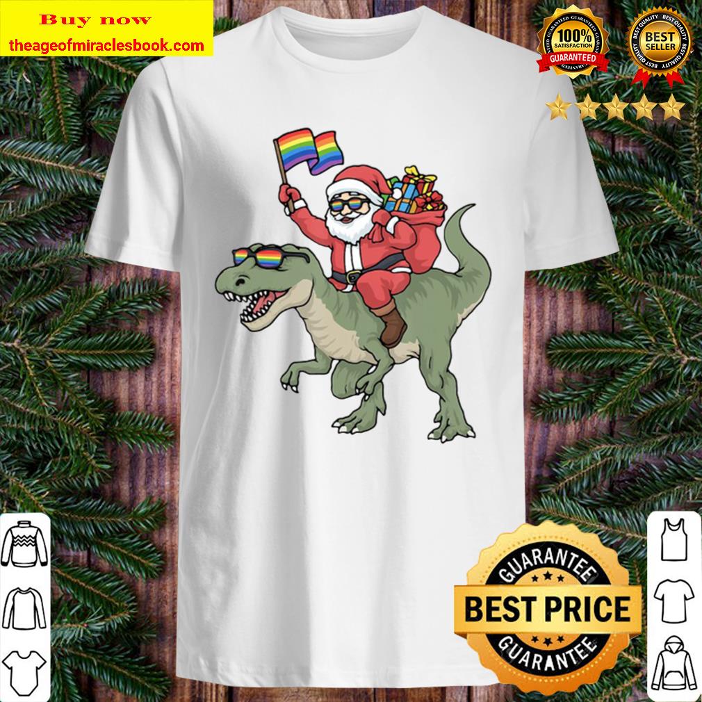 Santa Riding Saurus shirt, hoodie, tank top, sweater