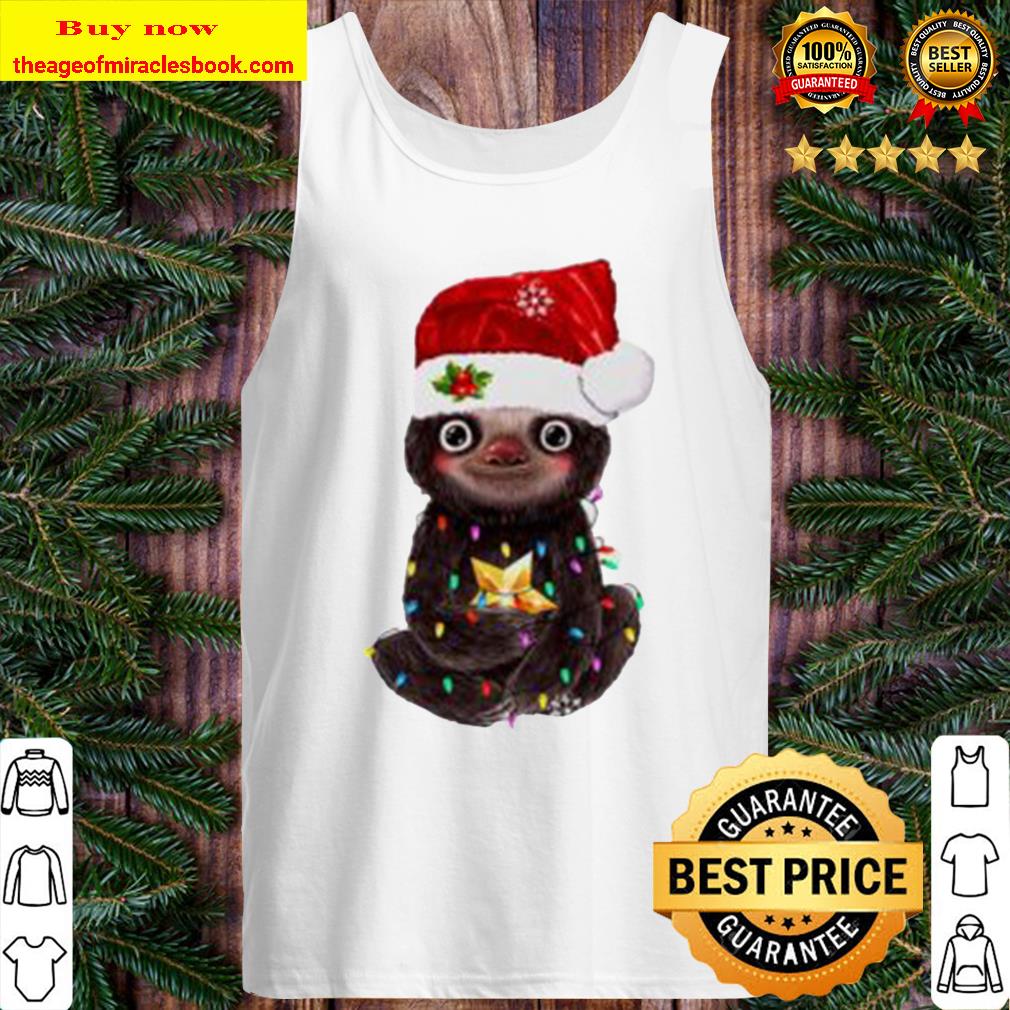 Santa sloth Christmas Tank Top