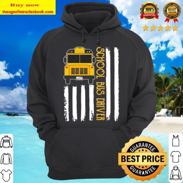 School Bus Driver American flag Hoodie