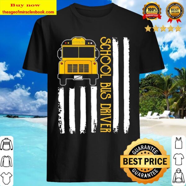 School Bus Driver American flag Shirt