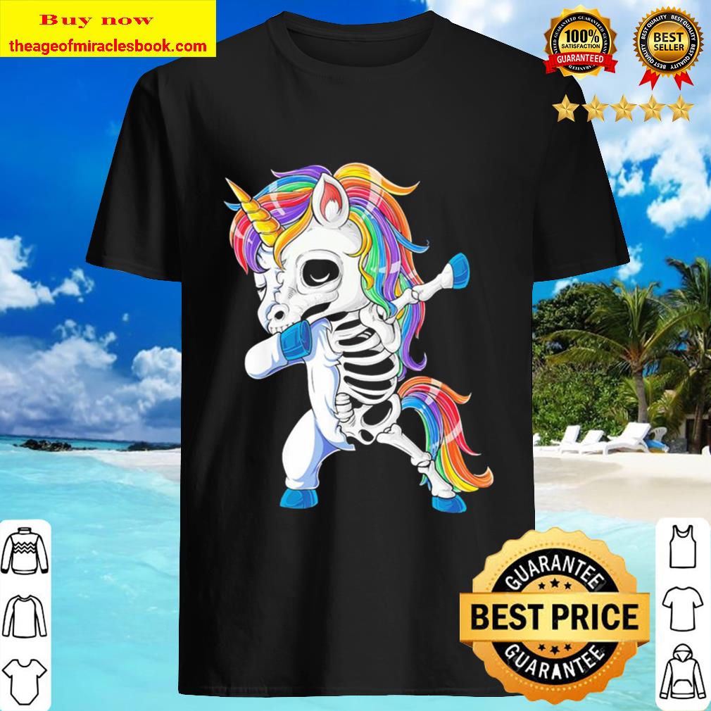 Skeleton Unicorn dabbing hot shirt, hoodie, tank top, sweater