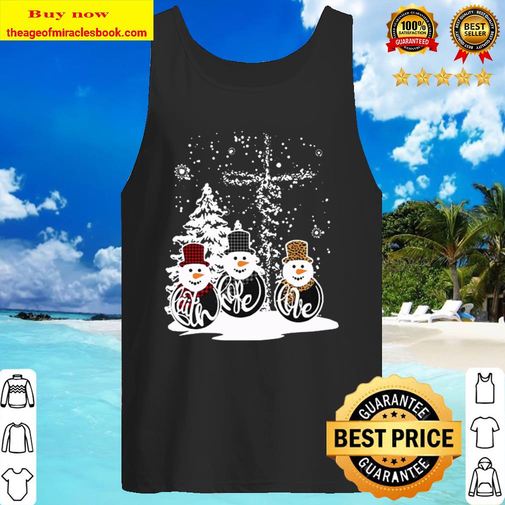 Three Snowman Merry Christmas Tank Top