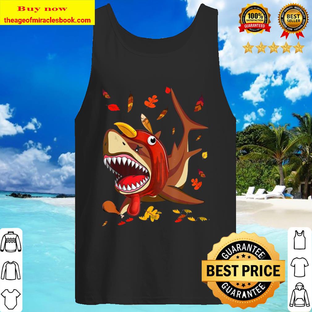 Turkey Shark Thanksgiving Tank Top