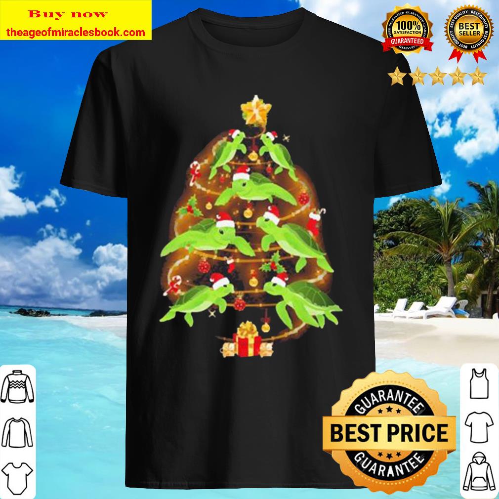 Turtles Merry Christmas tree T-shirt, Hoodie, tank top, sweater