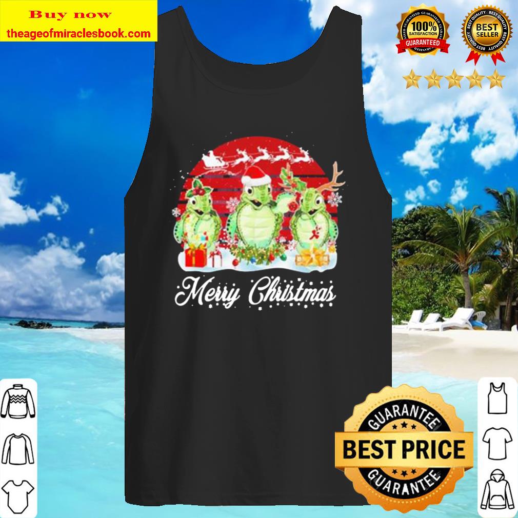 Turtles Merry Christmas vintage Tank Top