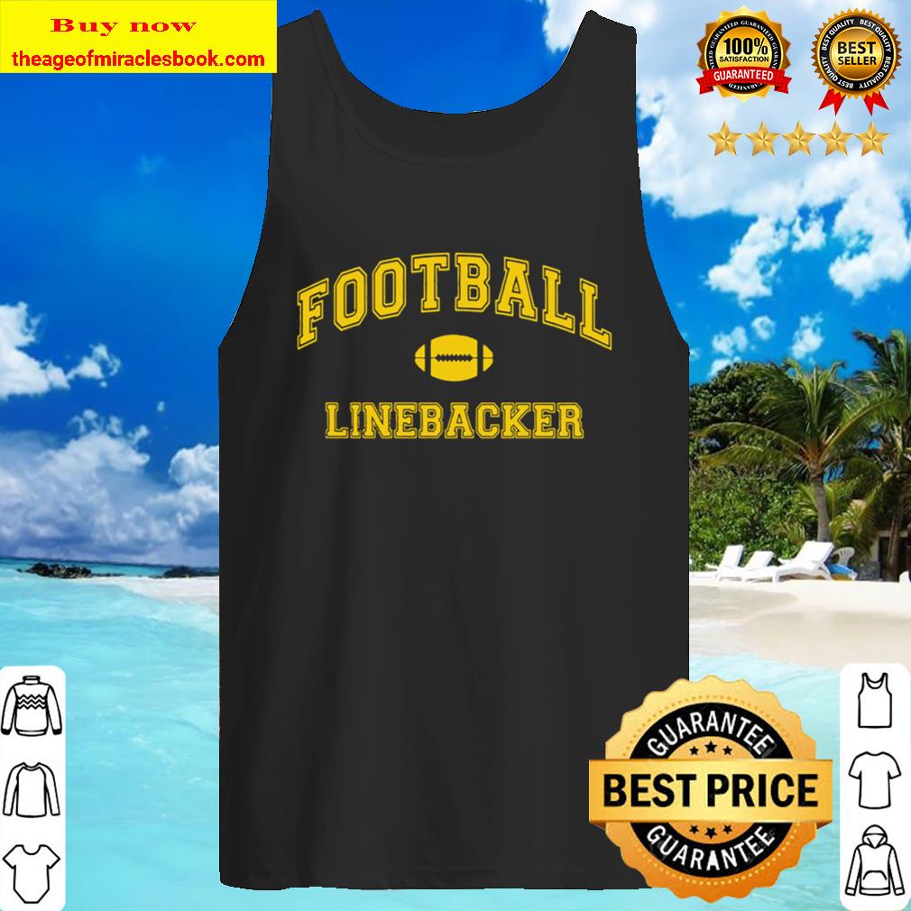 Vintage Football Team, Linebacker, distressed Pullover Tank Top