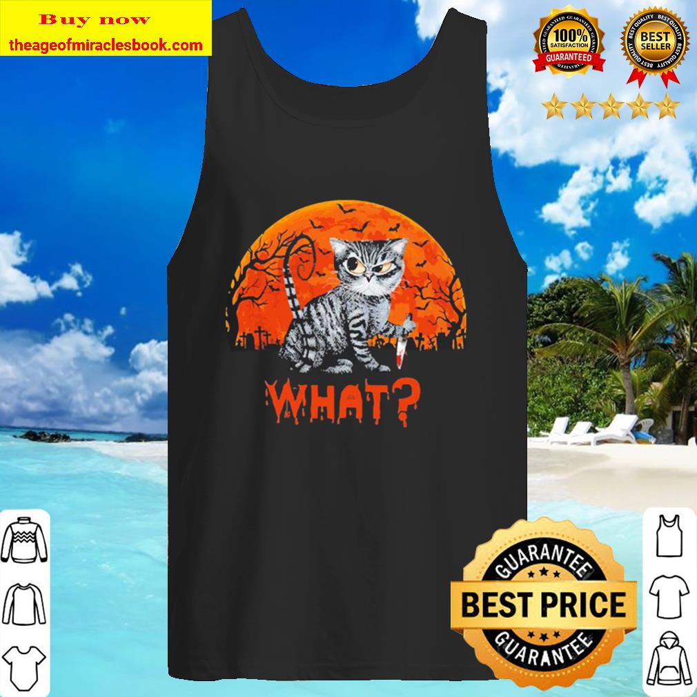 What Cat Killer Moon Halloween Tank Top