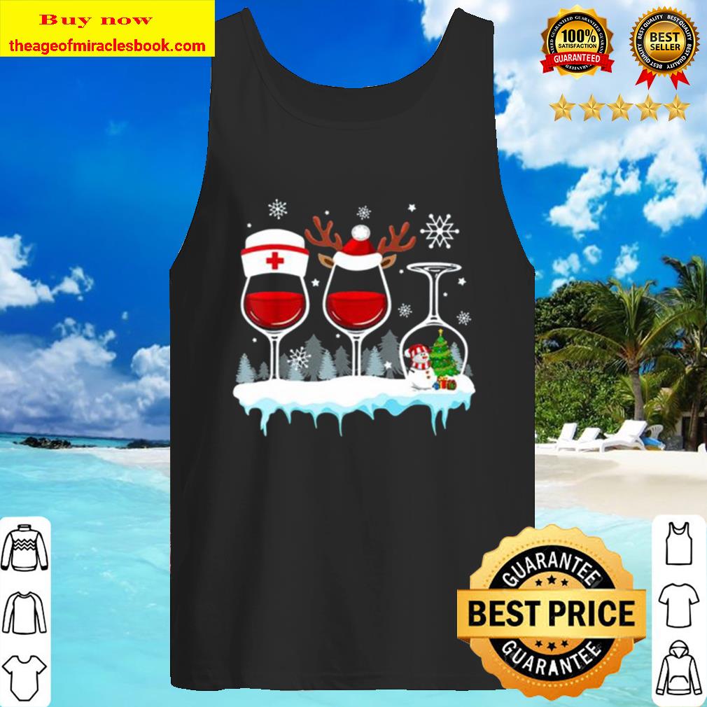 Wine Nurse Snowman Christmas Tank Top