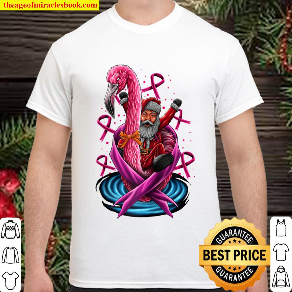 Breast Cancer Christmas Survivor Pink Flamingo Santa Claus Raglan Baseball Shirt Breast Cancer Christmas Survivor Pink Flamingo Santa Claus Raglan Baseball Shirt