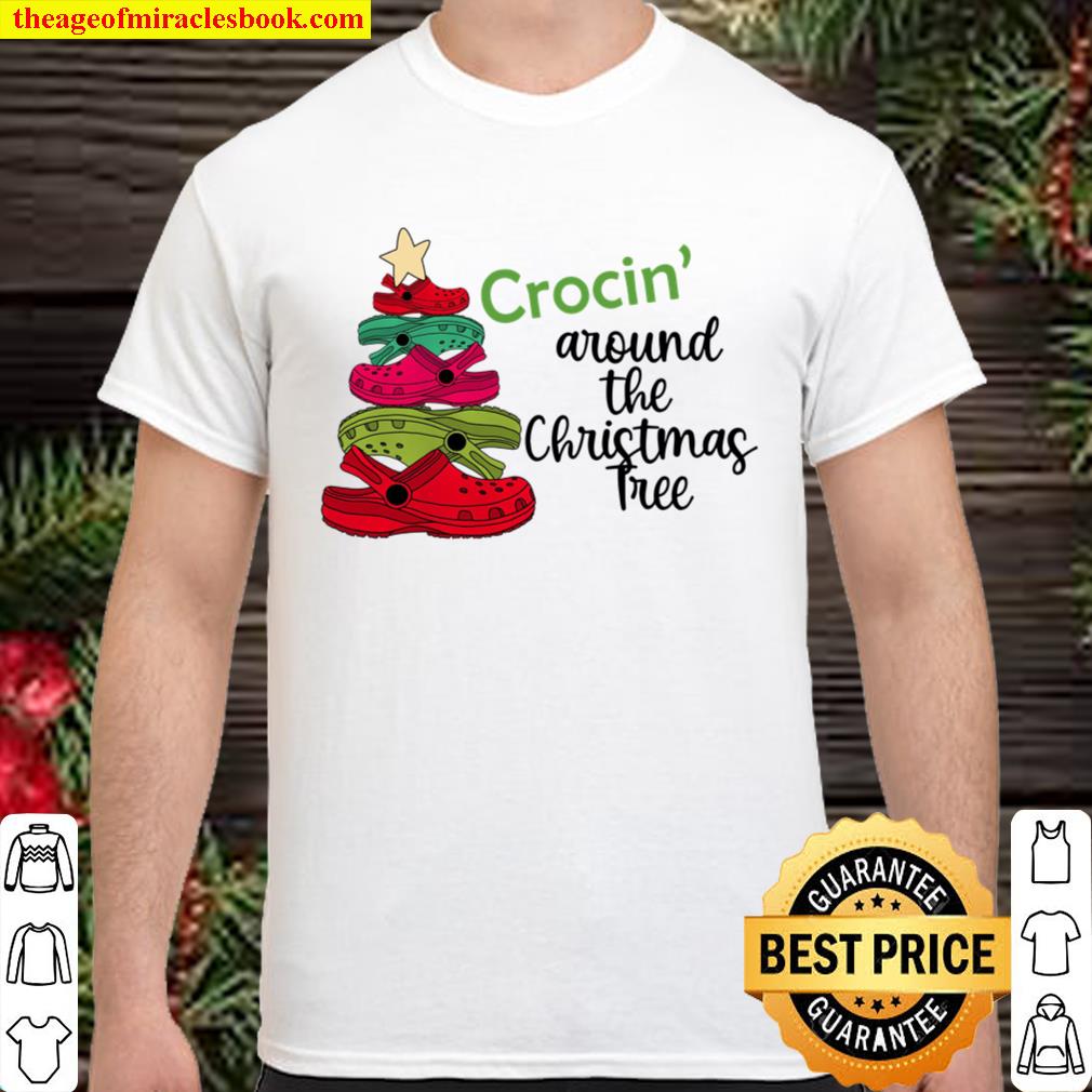 Crocin’ Around the Christmas Tree Watercolor Crocs hot Shirt, Hoodie, Long Sleeved, SweatShirt