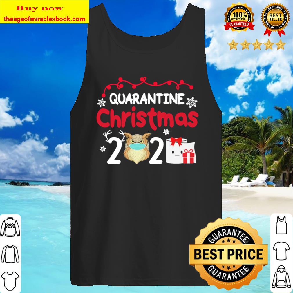 Owl face mask Quarantine Christmas 2020 Tank Top