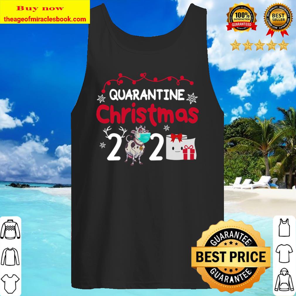 Quarantine Christmas 2020 Cow Mask Toilet Paper Tank Top