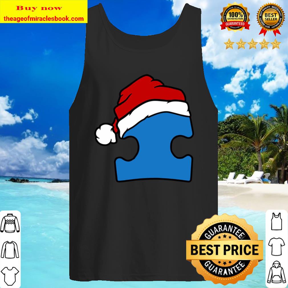 Santa Autism Christmas Tank Top