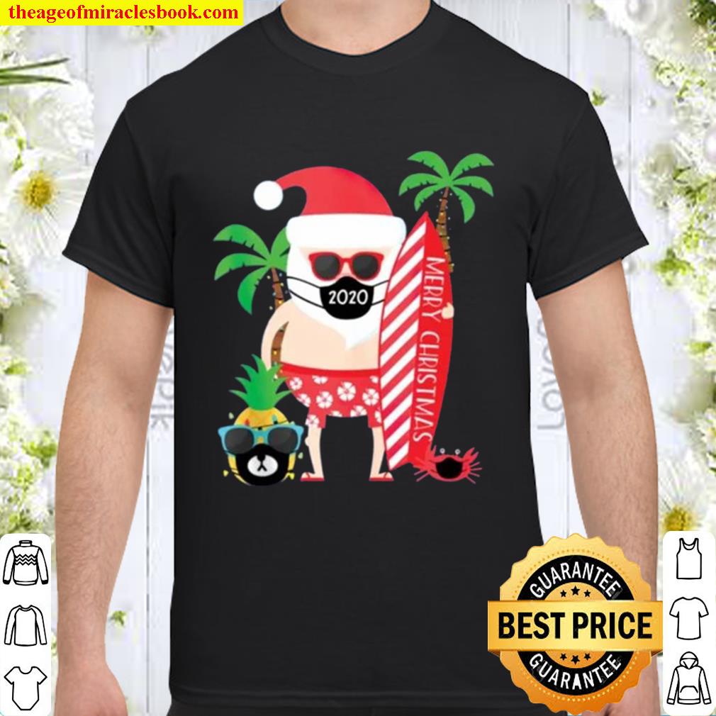 Santa Surfing Merry Christmas Shirt, Hoodie, Long Sleeved, SweatShirt