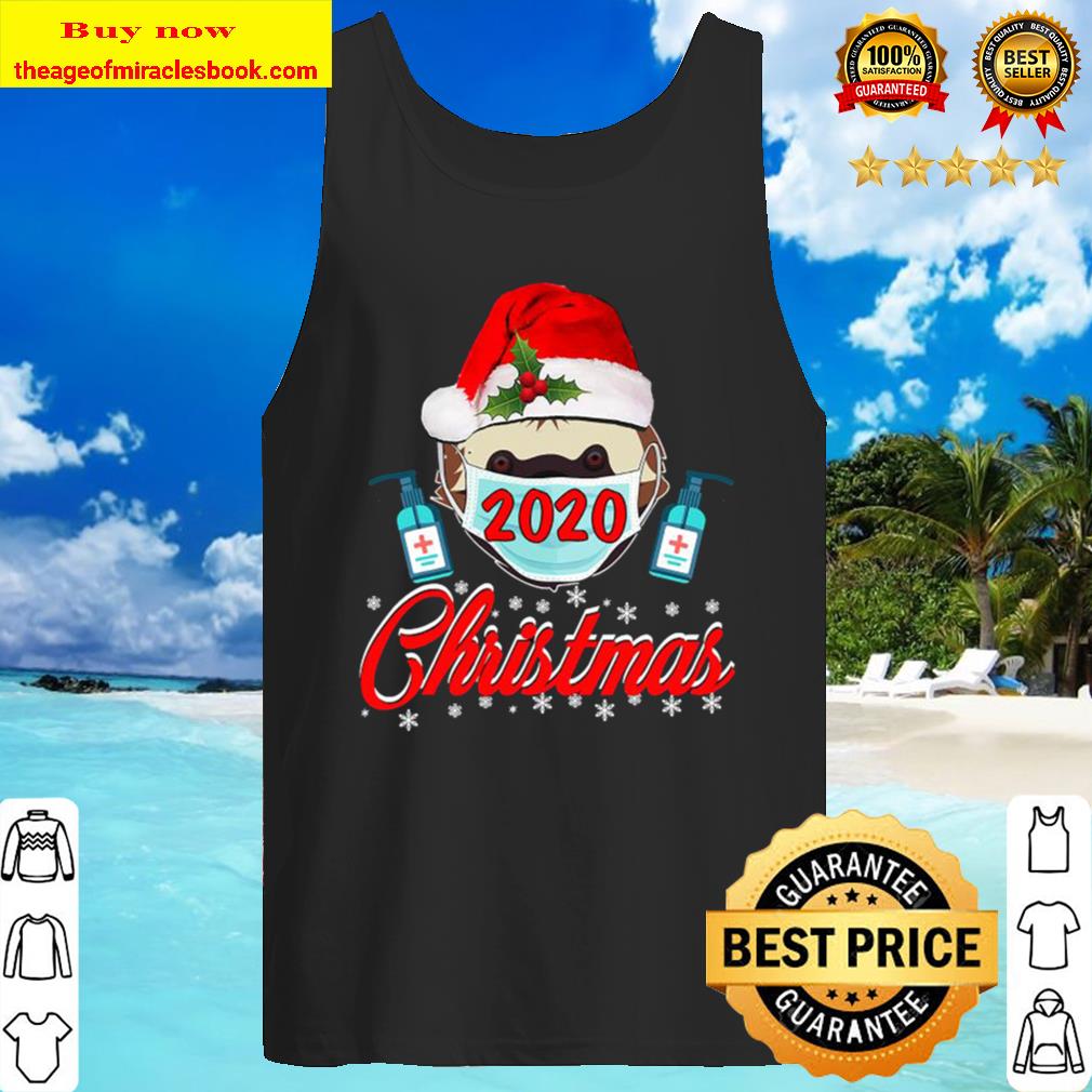 Sloth Wearing Mask Christmas 2020 Pajama Matching Family Tank Top