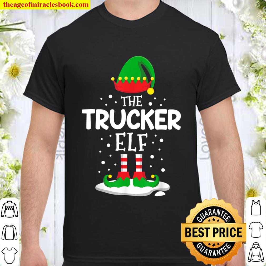 The Trucker Elf Christmas Family Matching Costume PJs Cute Shirt, Hoodie, Long Sleeved, SweatShirt