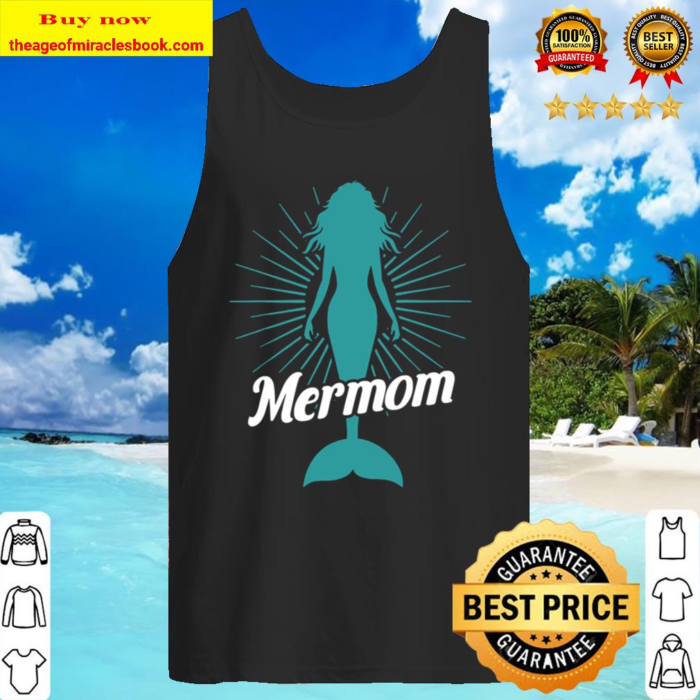 Womens Mermom Mom Mermaid Birthday Party Tank Top