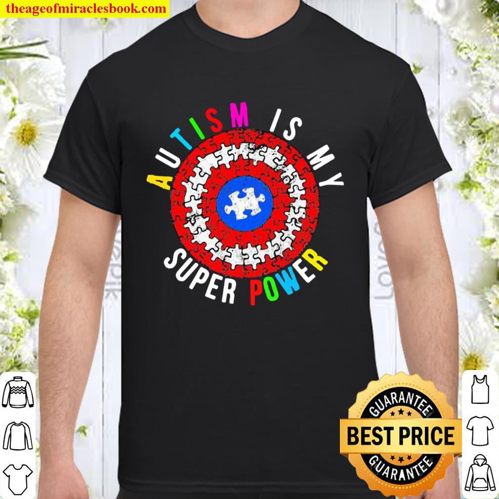Autism Is My Super Power Captian Shield Shirt