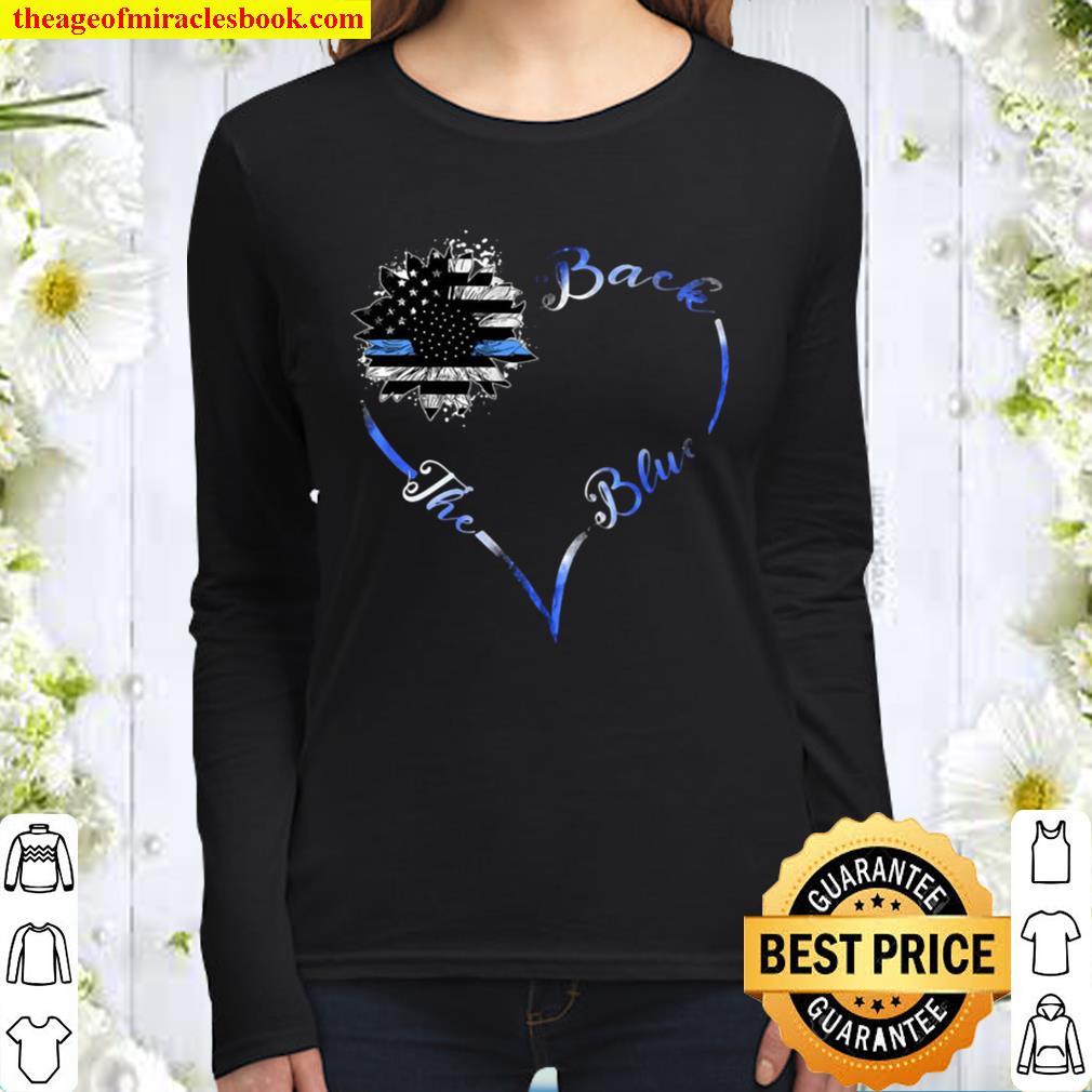Back The Blue Heart Women Long Sleeved