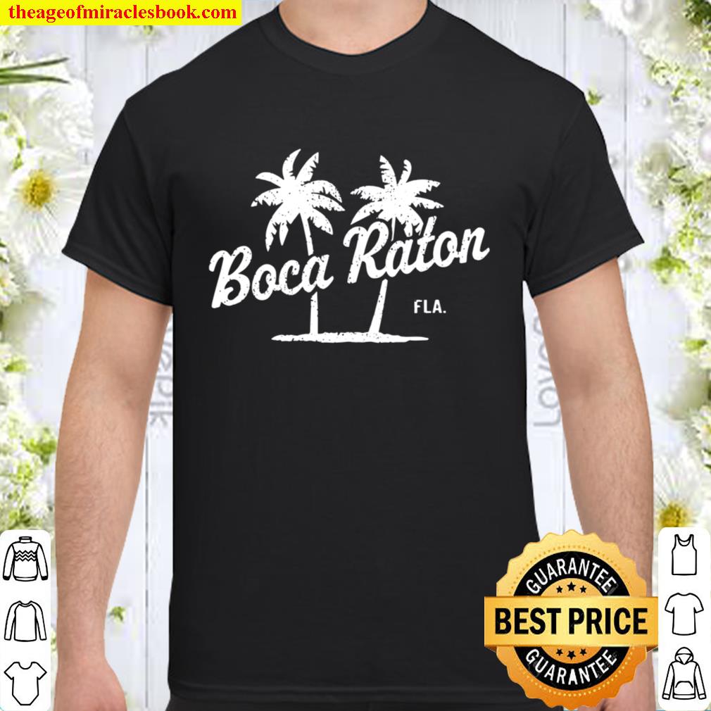 Boca Raton Florida Vintage 70s Palm Trees Graphic limited Shirt, Hoodie, Long Sleeved, SweatShirt