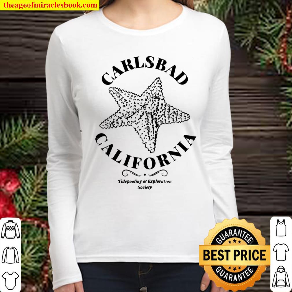 Carlsbad Tidepooling _ Exploration Society Raglan Baseball Tee Women Long Sleeved