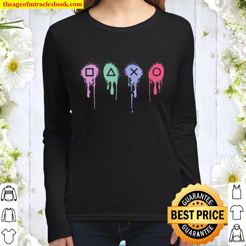 Console Video Game Controller Gamer - Gamers Gift Women Long Sleeved