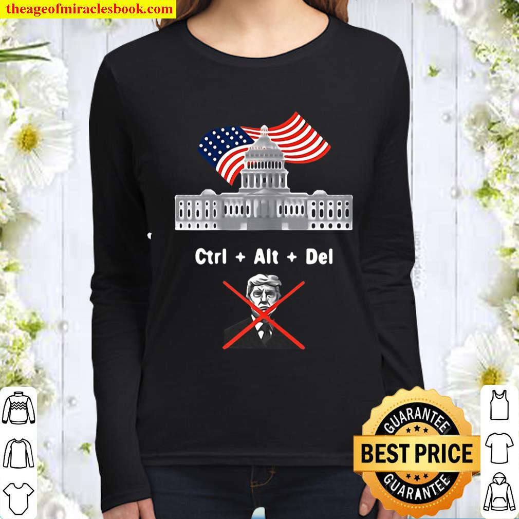 Ctrl Alt Del Remove Trump Women Long Sleeved