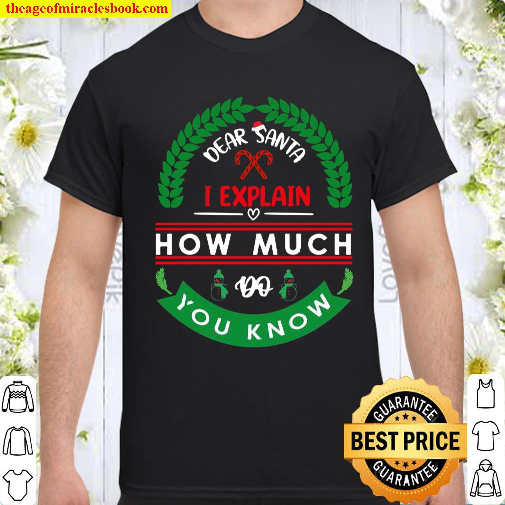 Dear Santa I Explain How Much Do You Know Christmas Shirt