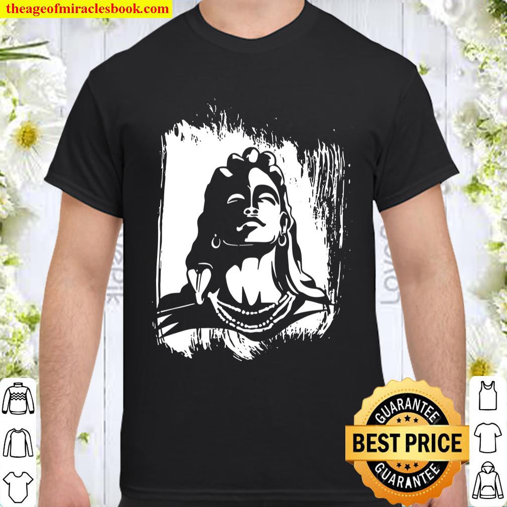 Lord Shiva Tshirt, Adiyogi In Deep Meditative State Shirt