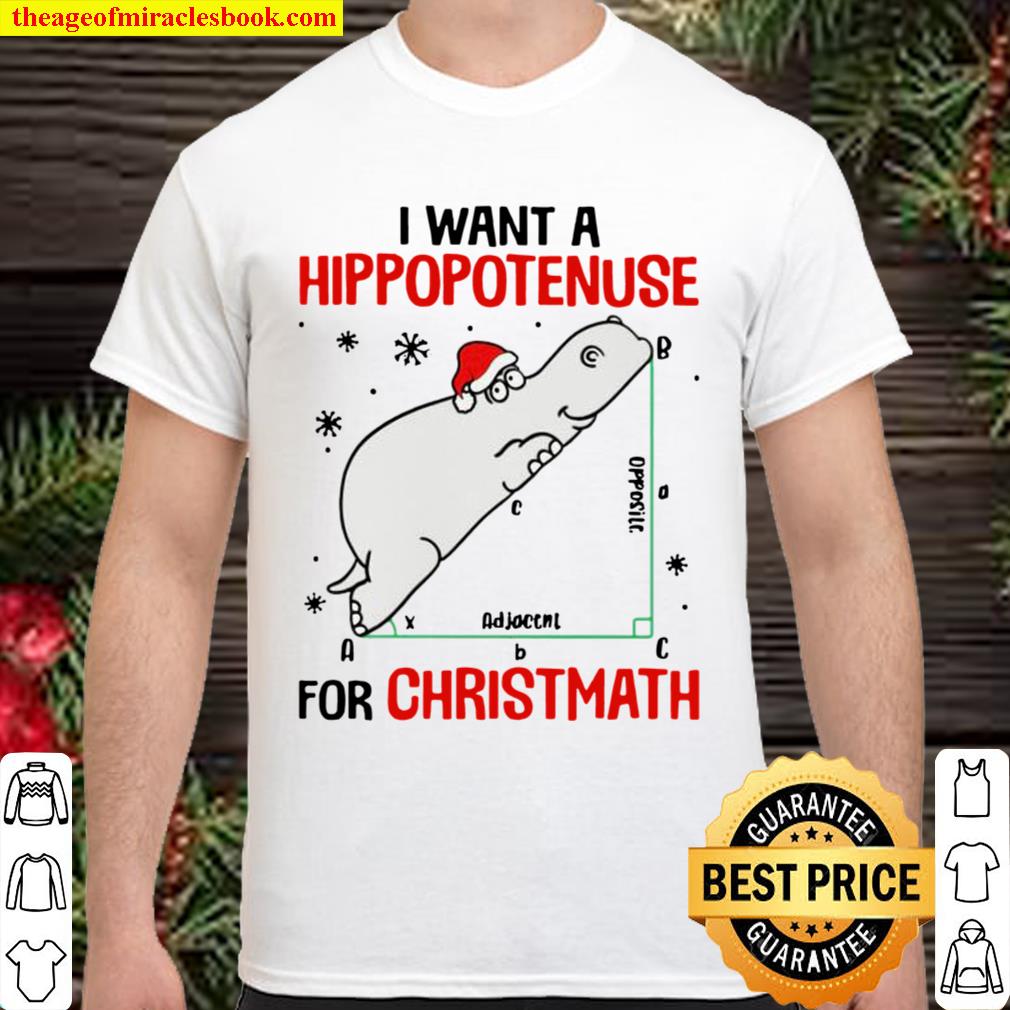 Math I want a Hippopotenuse for Christmath 2020 Shirt, Hoodie, Long Sleeved, SweatShirt
