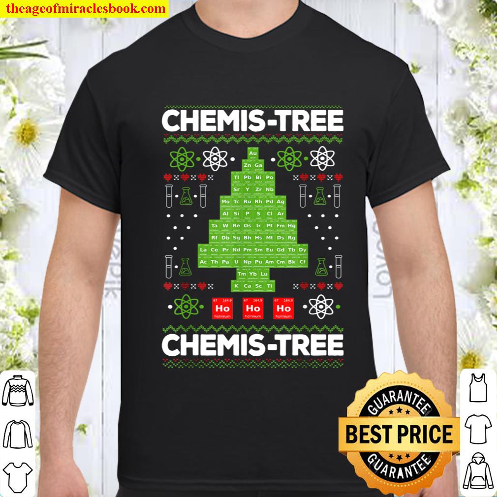 Periodic Table Tree Oh Chemistree Fun Chemistry Teacher Xmas T-Shirt
