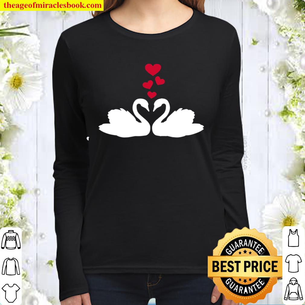 Swans In Love Women Long Sleeved