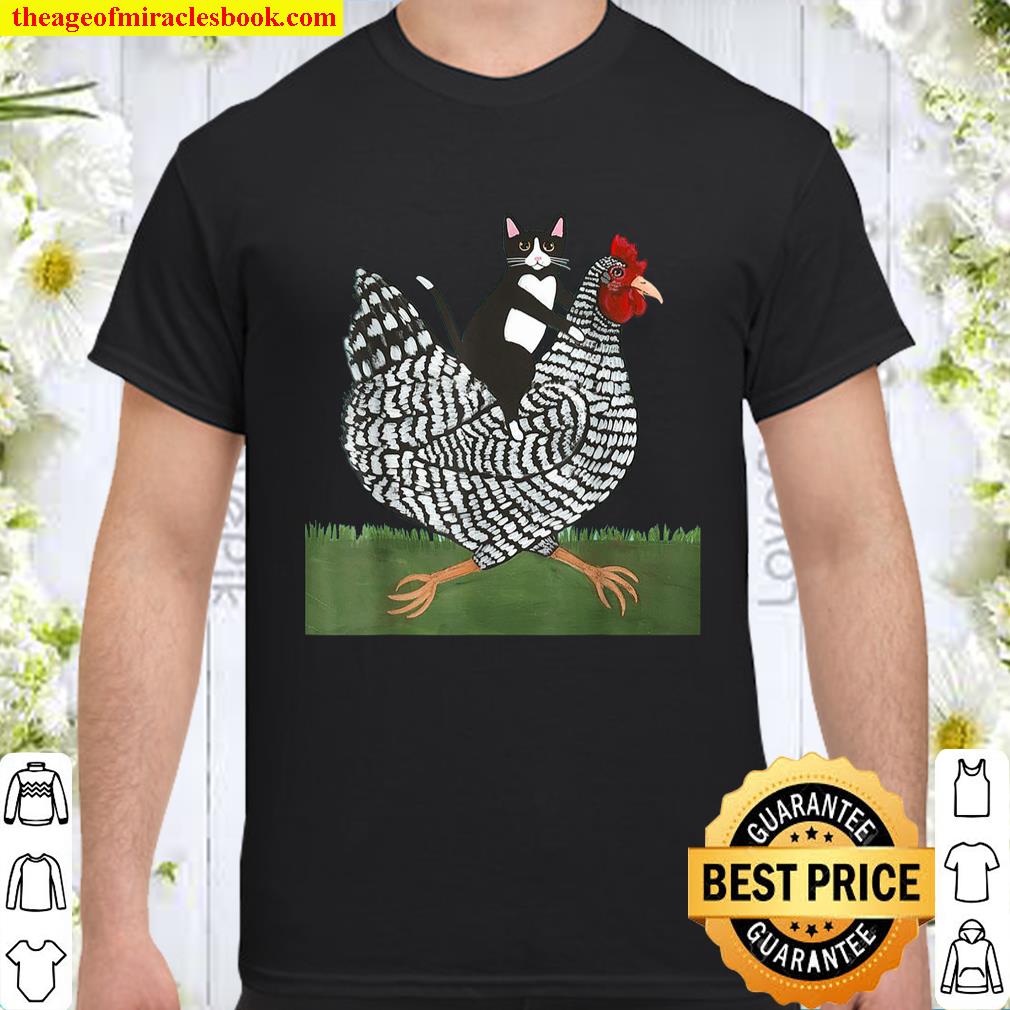 Tuxedo Cat Riding a Chicken Limited Shirt