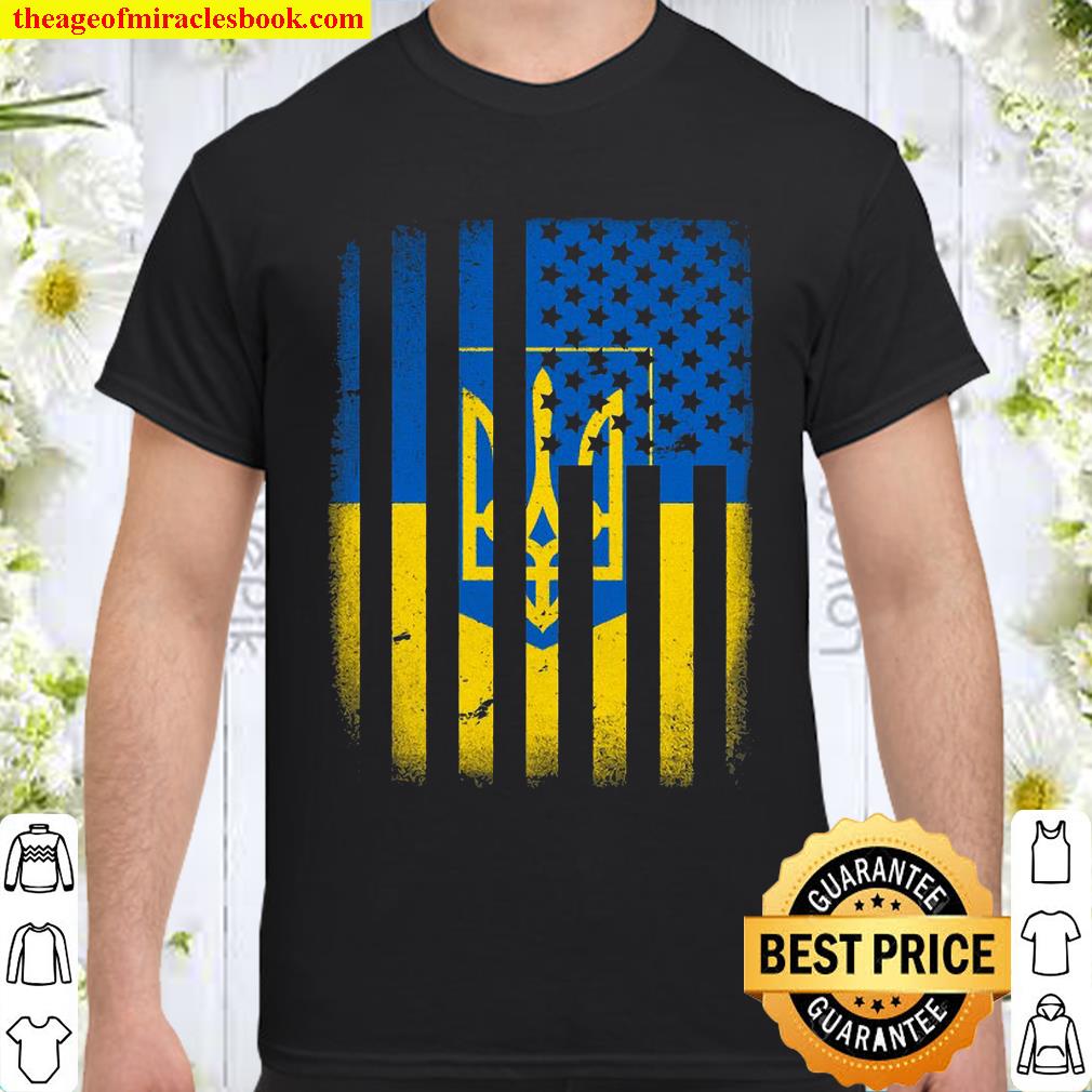 Ukrainian American Flag Ukraine Usa America Roots Gift Limited Shirt