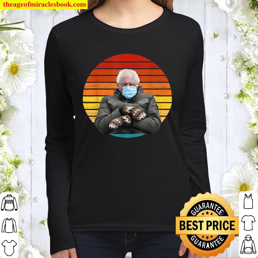 Bernie Mittens Meme Bernie Sanders Cold Inauguration Women Long Sleeved
