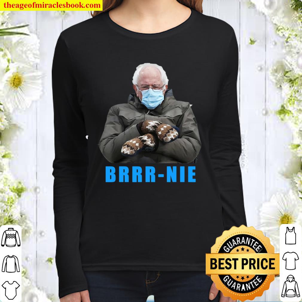 Brrrnie Bernie Mittens Meme Bernie Sanders Cold Inauguration Women Long Sleeved