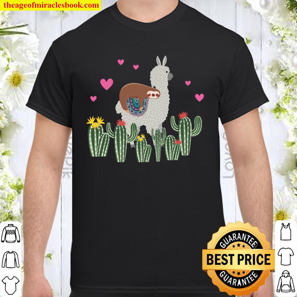 Cute Sloth Riding Llama Funny Animal Sloth Squad Zoo Keeper Langarmshirt 2021 Shirt, Hoodie, Long Sleeved, SweatShirt