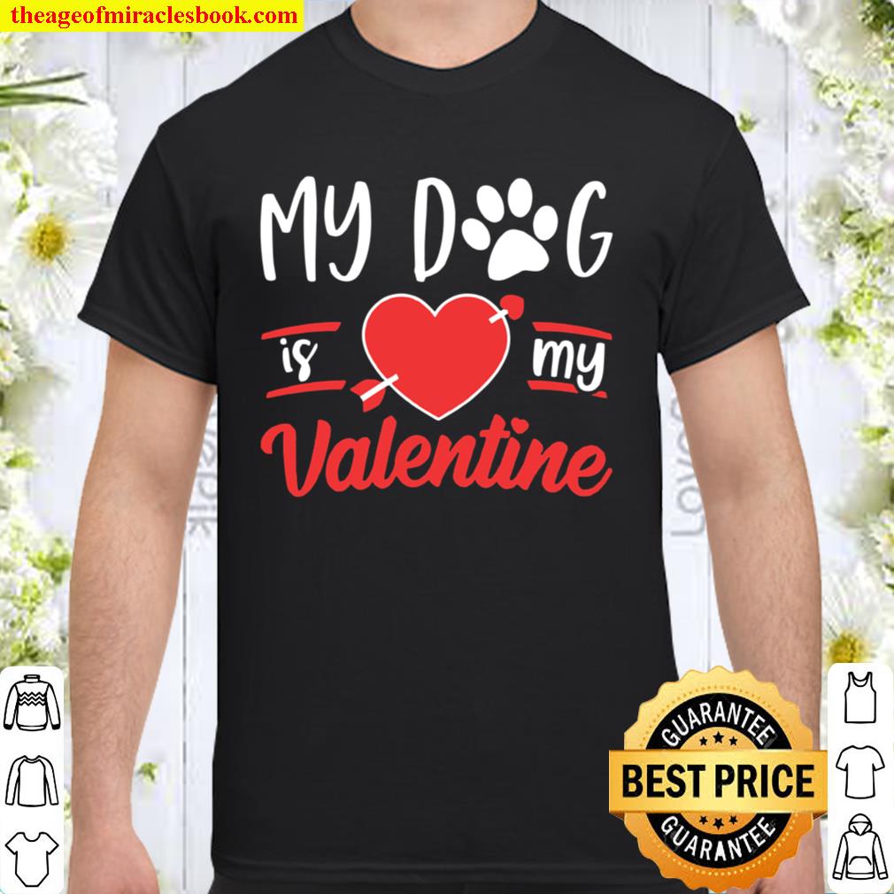 Dog Is My Valentine Shirt Valentines Day limited Shirt, Hoodie, Long Sleeved, SweatShirt