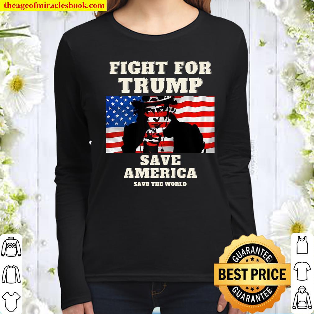 Fight For Trump For Patriots Raglan Baseball Tee Women Long Sleeved