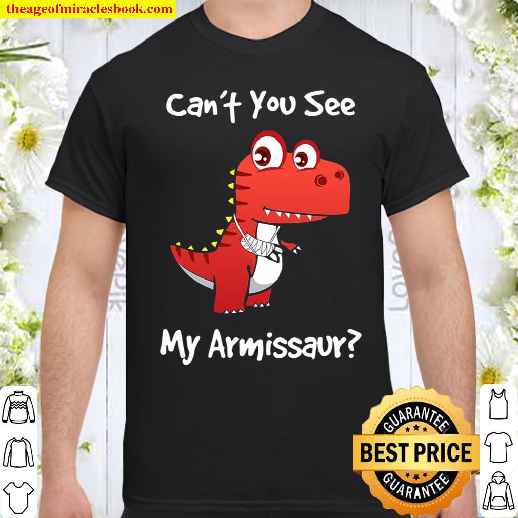 Funny Get Well Broken Arm Gift Dinosaur With A Cast shirt