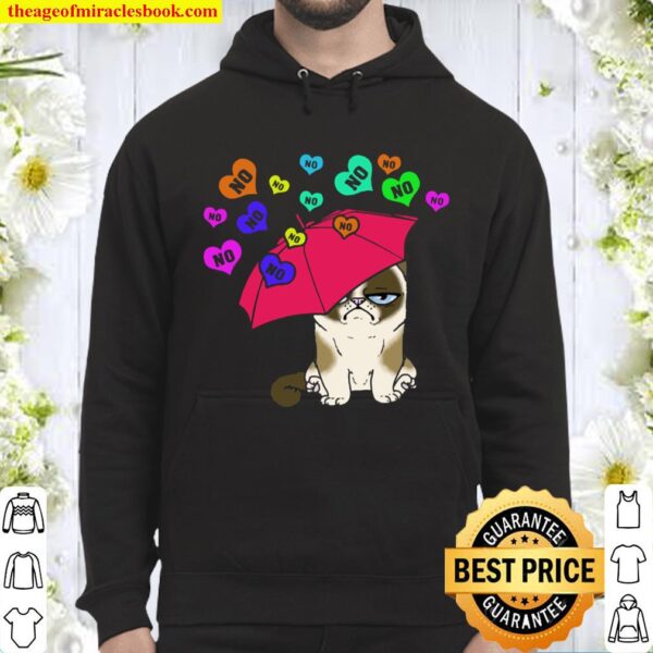Grumpy Valentine’s Day Cat No Candy Hoodie