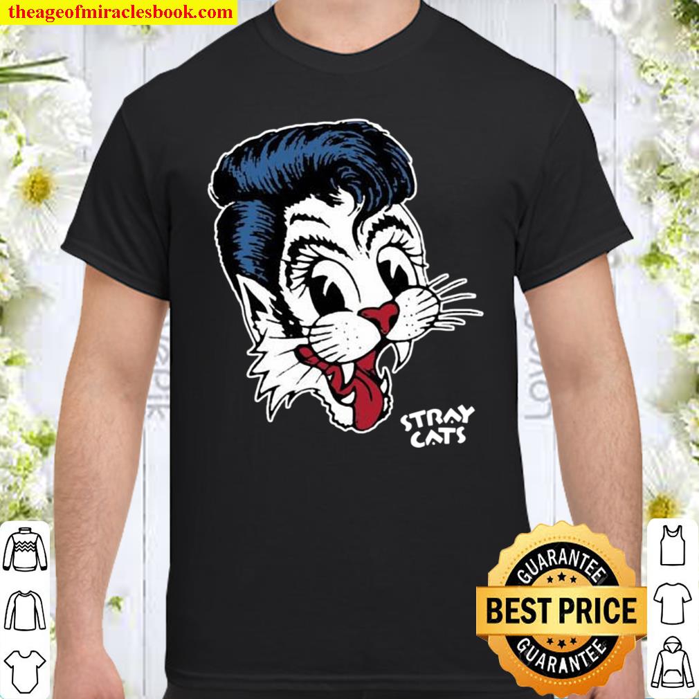 Stray Cats Big Blue Cat Logo T-Shirt, hoodie, tank top, sweater