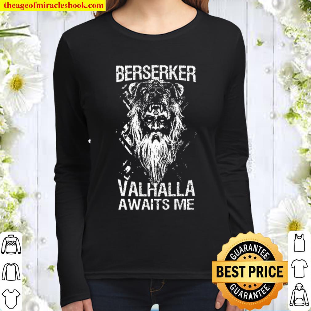 Valhalla Awaits Viking Logo Women Long Sleeved